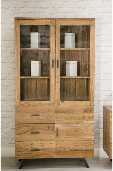 Augusta Display Cabinet 3 doors and 3 drawers - Click Image to Close